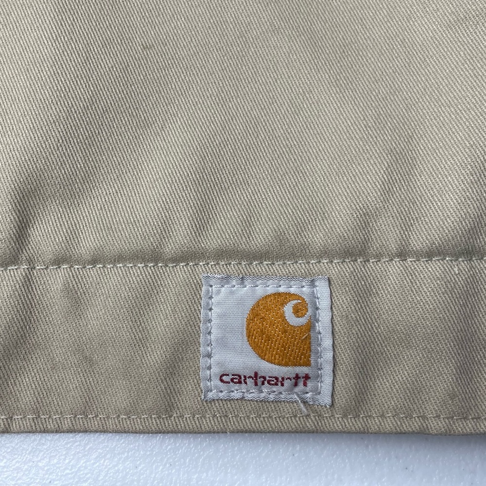Vintage Carhartt Jacket Size Large Quilted Tan Full Zip Collared. - Picture 10 of 13